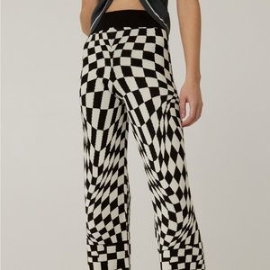 Daydreamer LA ECLIPSE WAVE KNIT PANT size small b/w